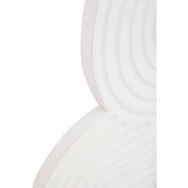Orsina Saras White Mango Wood Wall Mirror with Brass Edging