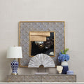 Orsina Siro Square Wall Mirror | Mango Wood with Brass Edging