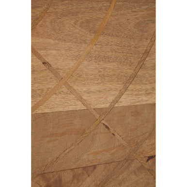 Orsina Sona Square Wall Mirror – Carved Mango Wood Geometric Frame