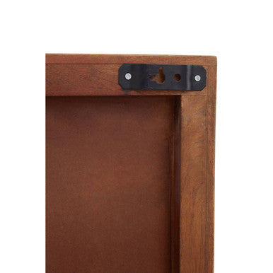Orsina Sona Square Wall Mirror – Carved Mango Wood Geometric Frame