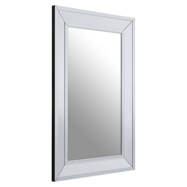 Orsina Jensen Rectangular Silver Wall Mirror | Minimalist Wood Frame
