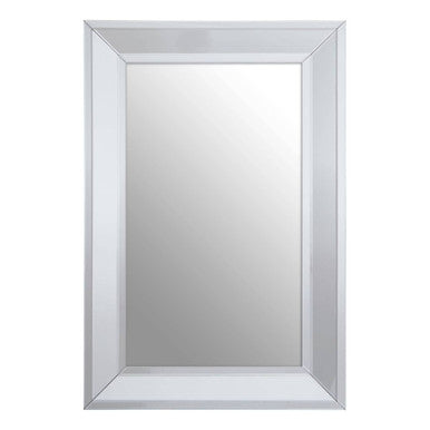 Orsina Jensen Rectangular Silver Wall Mirror | Minimalist Wood Frame