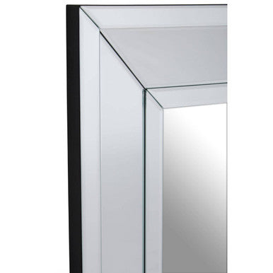 Orsina Jensen Rectangular Silver Wall Mirror | Minimalist Wood Frame