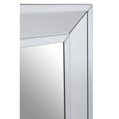 Orsina Jensen Rectangular Silver Wall Mirror | Minimalist Wood Frame