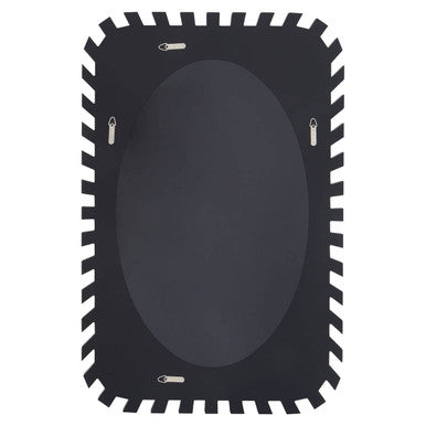 Orsina Jade Silver Sunburst Wall Mirror – Rectangular Geometric Decor