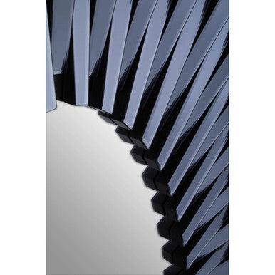 Orsina Jade Grey Sunburst Wall Mirror | Rectangular Geometric Decor