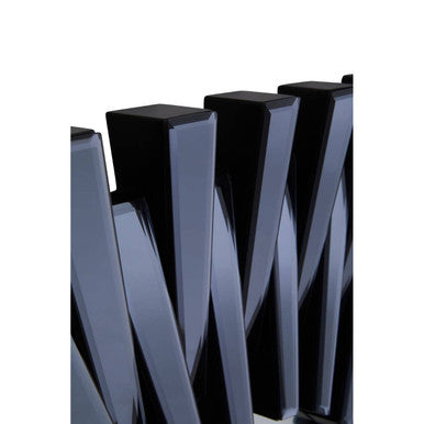 Orsina Jade Grey Sunburst Wall Mirror | Rectangular Geometric Decor