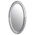 Orsina Josie Silver Oval Wall Mirror – Modern Deco Decorative Mirror
