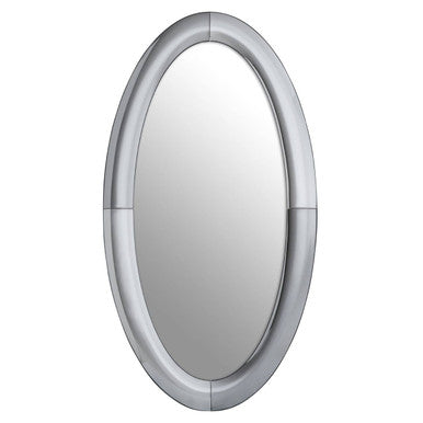 Orsina Josie Silver Oval Wall Mirror – Modern Deco Decorative Mirror