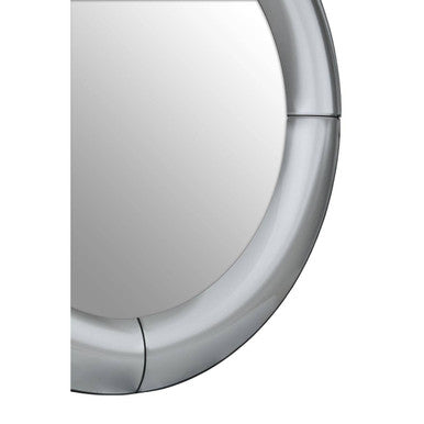 Orsina Josie Silver Round Wall Mirror | Art Deco Panelled Frame
