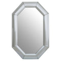 Orsina Josie Silver Octagon Wall Mirror – Geometric Art Deco Design