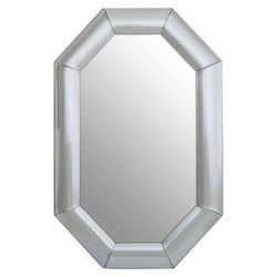 Orsina Josie Silver Octagon Wall Mirror – Geometric Art Deco Design