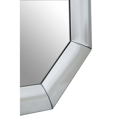 Orsina Josie Silver Octagon Wall Mirror – Geometric Art Deco Design