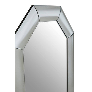 Orsina Josie Silver Octagon Wall Mirror – Geometric Art Deco Design