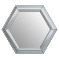 Orsina Josie Silver Hexagon Wall Mirror – Geometric Deco Glass Decor
