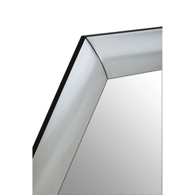 Orsina Josie Silver Hexagon Wall Mirror – Geometric Deco Glass Decor