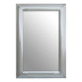 Orsina Josie Silver Rectangle Wall Mirror | Art Deco Faceted Frame