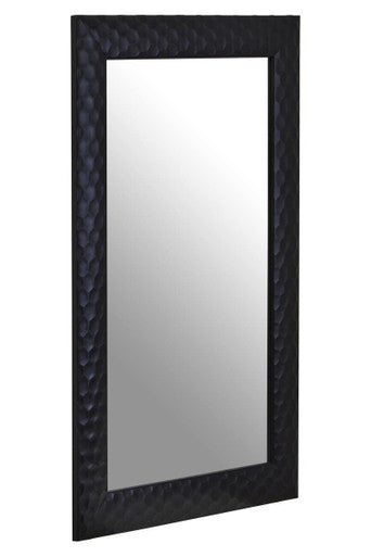 Orsina Ludlow Wall Mirror – Black Honeycomb Geometric Frame, 60x90cm