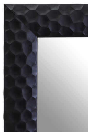 Orsina Ludlow Wall Mirror – Black Honeycomb Geometric Frame, 60x90cm