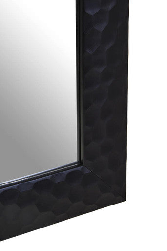Orsina Ludlow Wall Mirror – Black Honeycomb Geometric Frame, 60x90cm