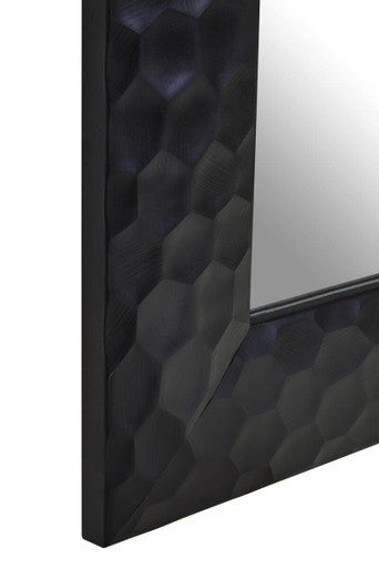 Orsina Ludlow Wall Mirror – Black Honeycomb Geometric Frame, 60x90cm