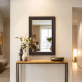 Orsina Ludlow Wall Mirror – Black Honeycomb Geometric Frame, 60x90cm