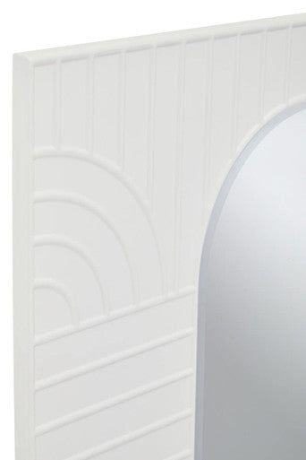 Orsina Danta Off-White Wall Mirror – Sculpted Oval Glass Design