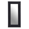 Orsina Kerala Black Rectangular Wall Mirror with Silver Edge Detail