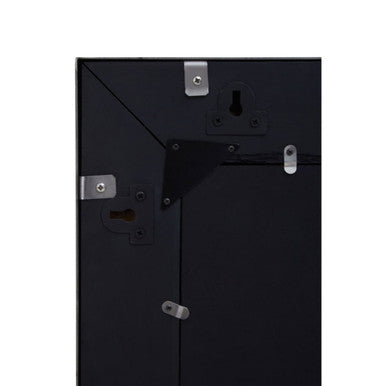 Orsina Kerala Black Rectangular Wall Mirror with Silver Edge Detail