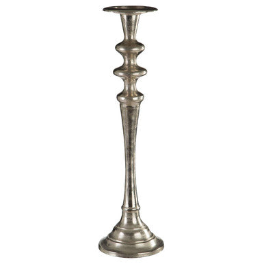 Orsina Hampstead Tall Silver Candle Holder – Nickel Finish Aluminium