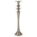 Orsina Hampstead Silver Aluminium Pillar Candle Holder | Nickel Finish