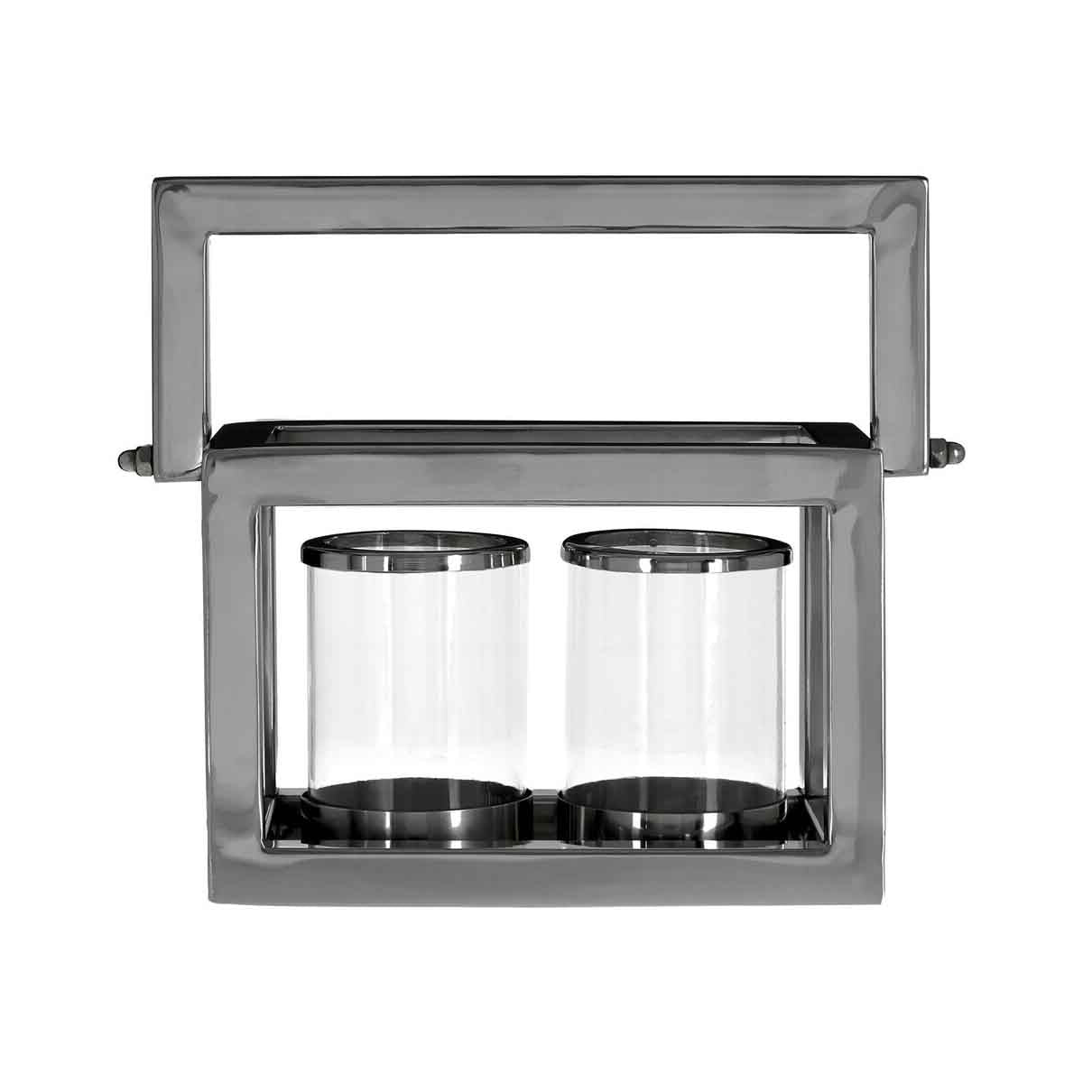 Orsina Kensington Townhouse Silver Stainless Steel 2-Light Lantern