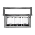 Orsina Kensington Townhouse 3-Light Silver Stainless Steel Lantern