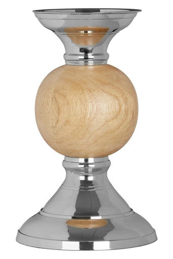 Orsina Hampstead Small Pillar Candle Holder | Mango Wood & Metal