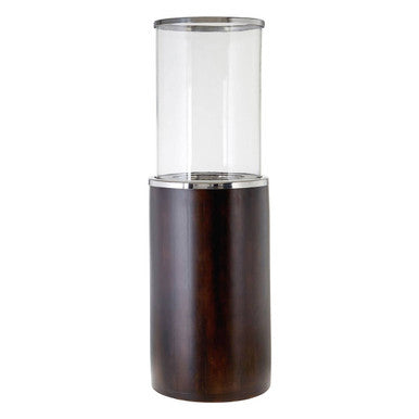 Orsina Hampstead Large Mango Wood Hurricane Candle Holder – Dark Base
