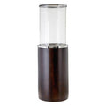 Orsina Hampstead Large Mango Wood Hurricane Candle Holder – Dark Base