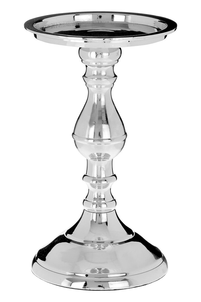 Orsina Kensington Townhouse Large Candlestick – Polished Pillar Holder