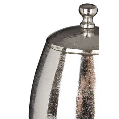 Orsina Kensington Townhouse Large Aluminium Jar – Textured Nickel Finish