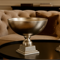 Orsina Kensington Townhouse Small Decorative Bowl – Textured Nickel