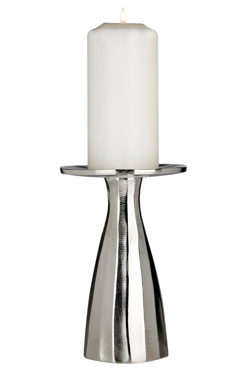 Orsina Kensington Townhouse Silver Candle Holder – Small Nickel Finish
