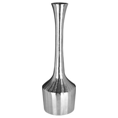 Orsina Kensington Townhouse Tall Silver Ribbed Aluminium Vase