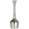Orsina Kensington Townhouse Tall Silver Ribbed Aluminium Vase