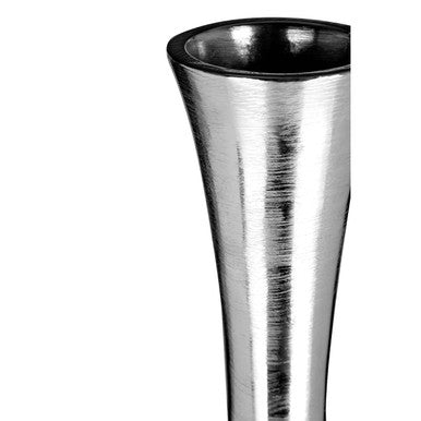 Orsina Kensington Townhouse Tall Silver Ribbed Aluminium Vase