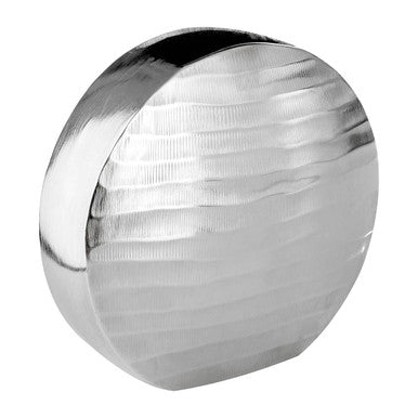 Orsina Kensington Townhouse Small Round Vase – Nickel Finish Decor