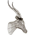 Orsina Zania Black Wire Antelope Head | Modern Steel Wall Sculpture