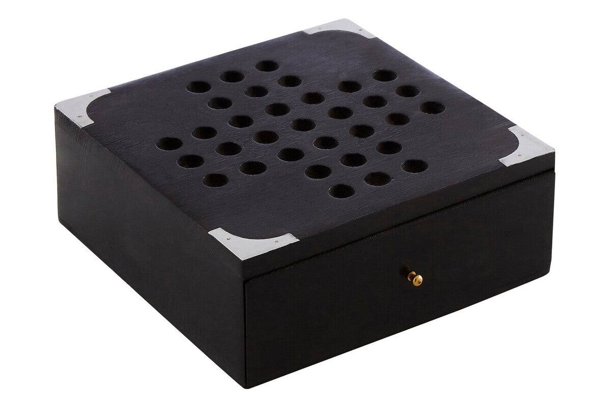 Orsina Sheesham Wood Solitaire Game Box with Aluminium Marbles