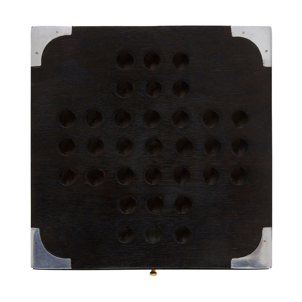 Orsina Sheesham Wood Solitaire Game Box with Aluminium Marbles