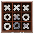 Orsina Sheesham Wood Noughts and Crosses Game with Silver Accents