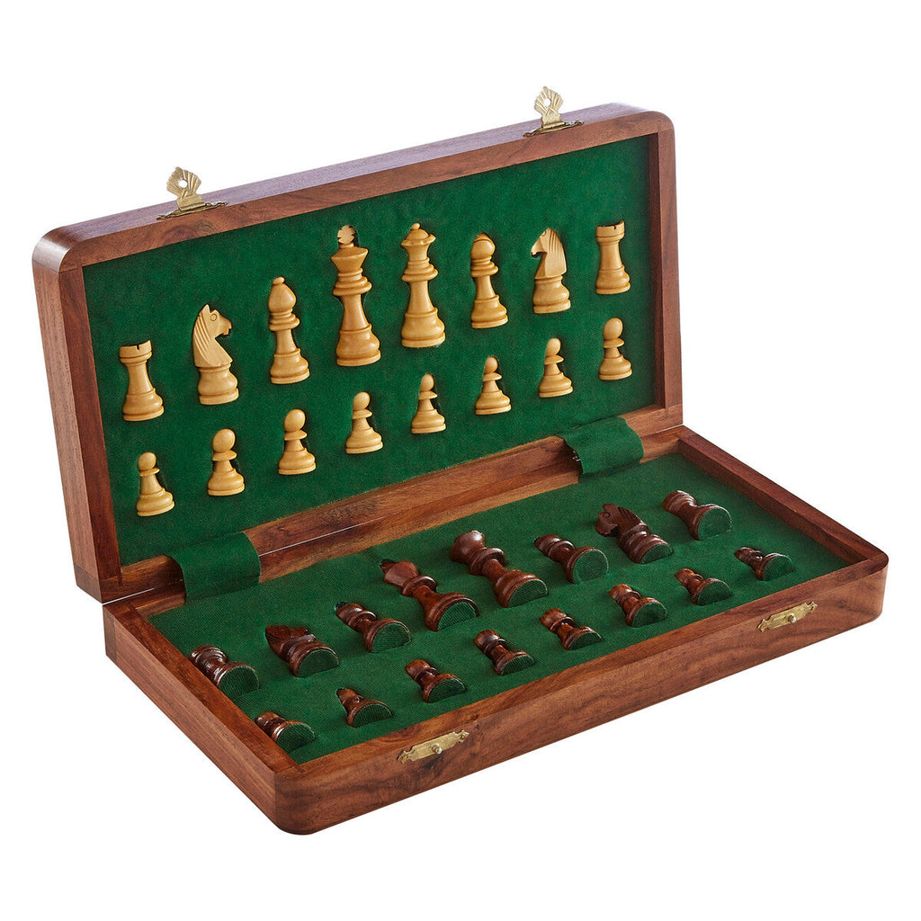 Orsina Magnetic Wood Chess Set – Acacia and Cedar Travel Game Board