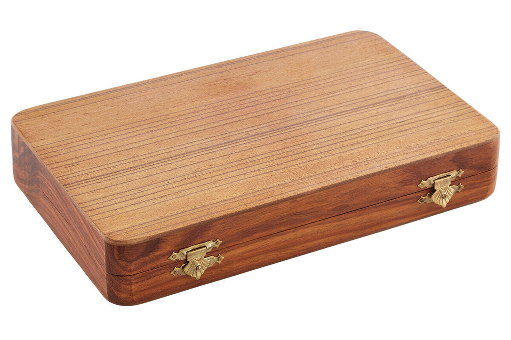 Orsina Acacia Wood Backgammon Set – Handcrafted Brown Travel Game